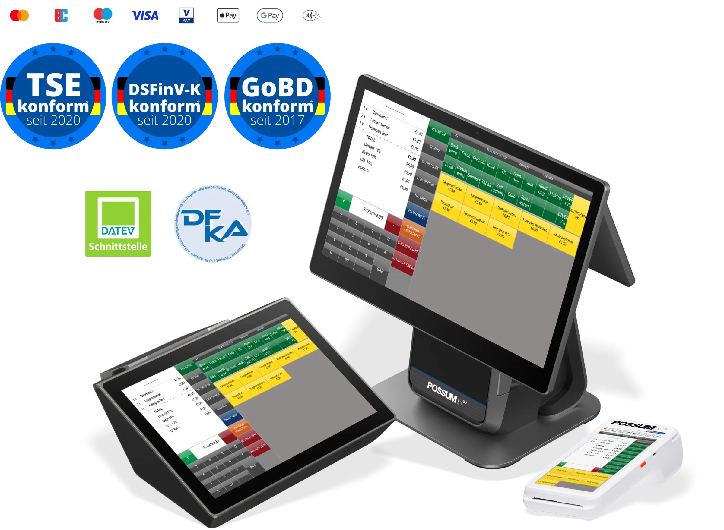 All in One Kassensysteme mit TSE finanzamtkonform v50