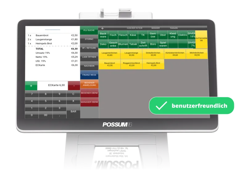 Kassensystem benutzerfreundlich