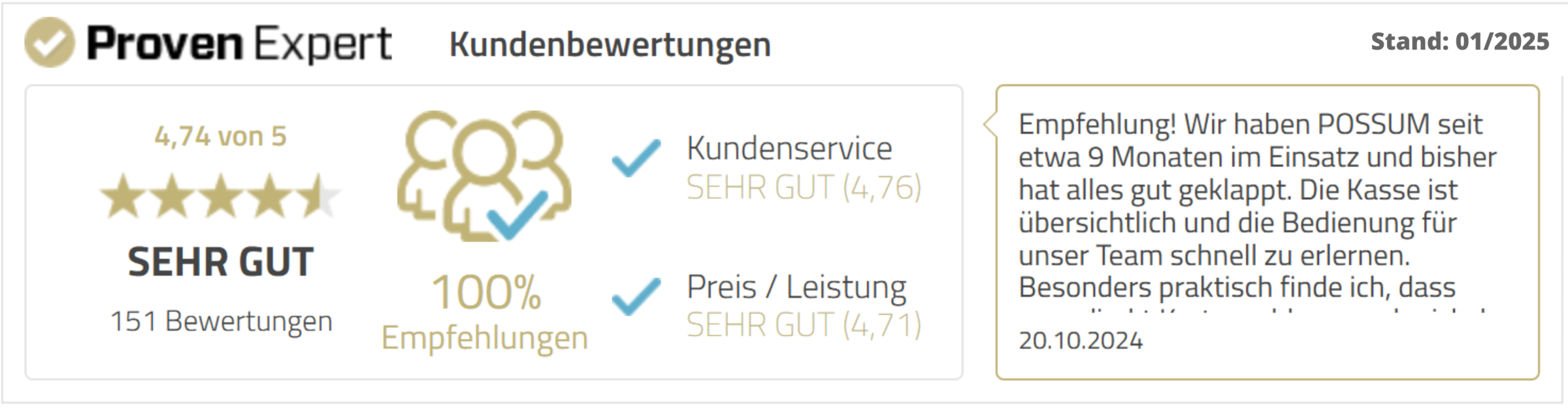 Kassensysteme TSE Fachhändler Bewertung 01-2025