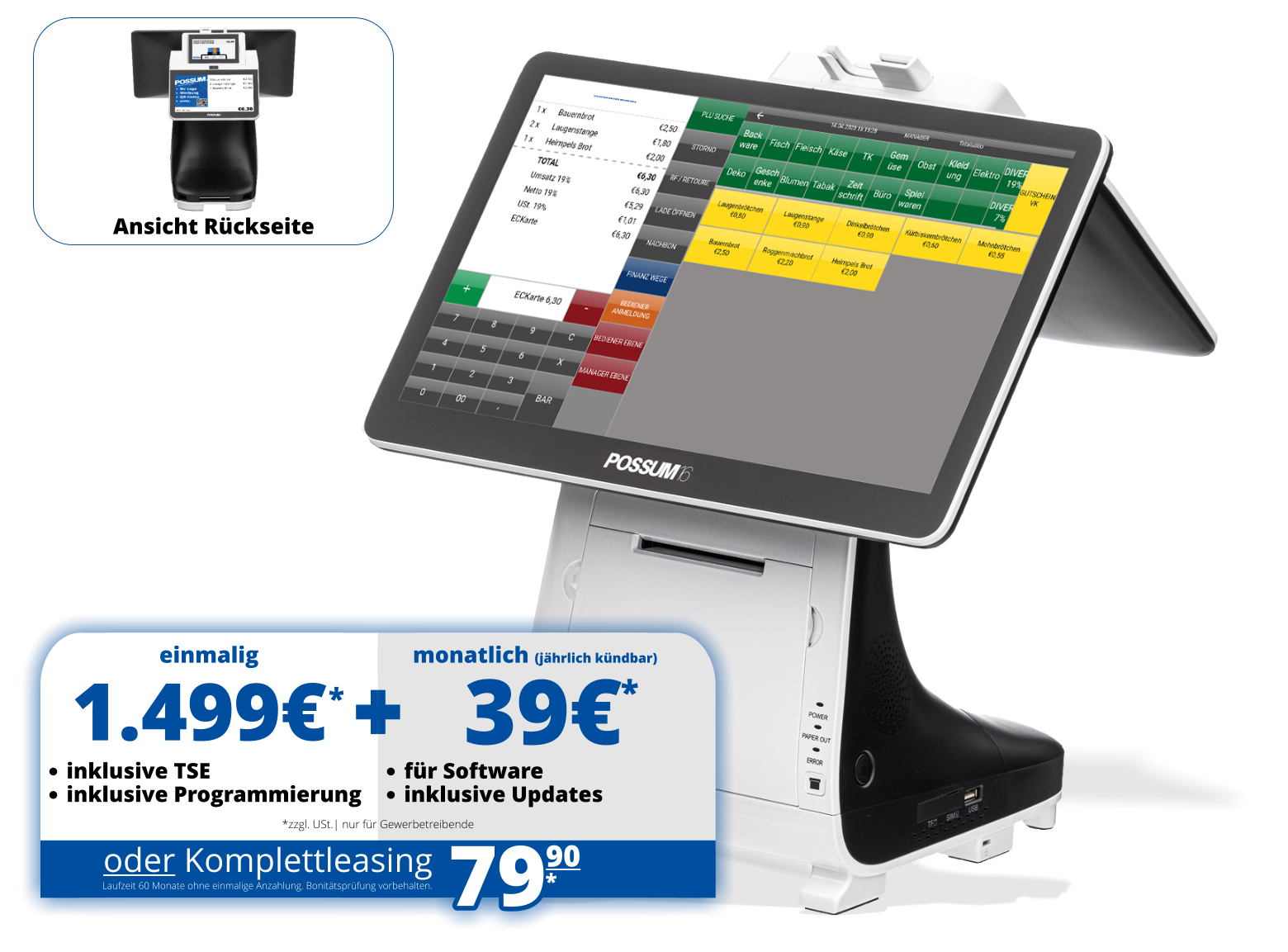 POSSUM16 Kassensystem Banner Bild mit Preis